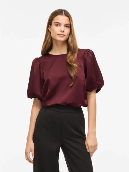 Hovedbilde VIELLETTE 2/4 SATIN PUFF TOP  PORT ROYAL