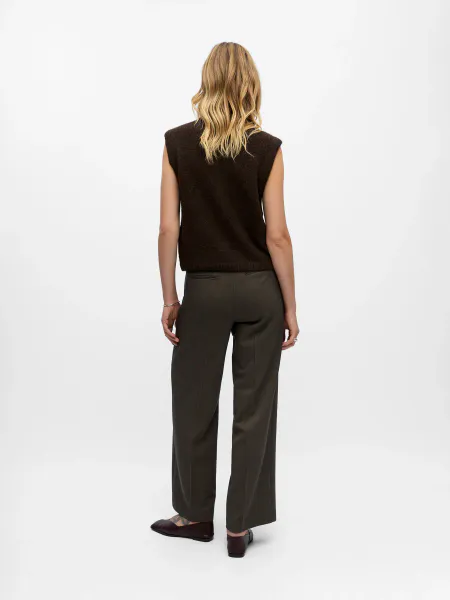 Hovedbilde OBJSAGGIA RE KNIT VEST CARDIGAN SEAL BROWN