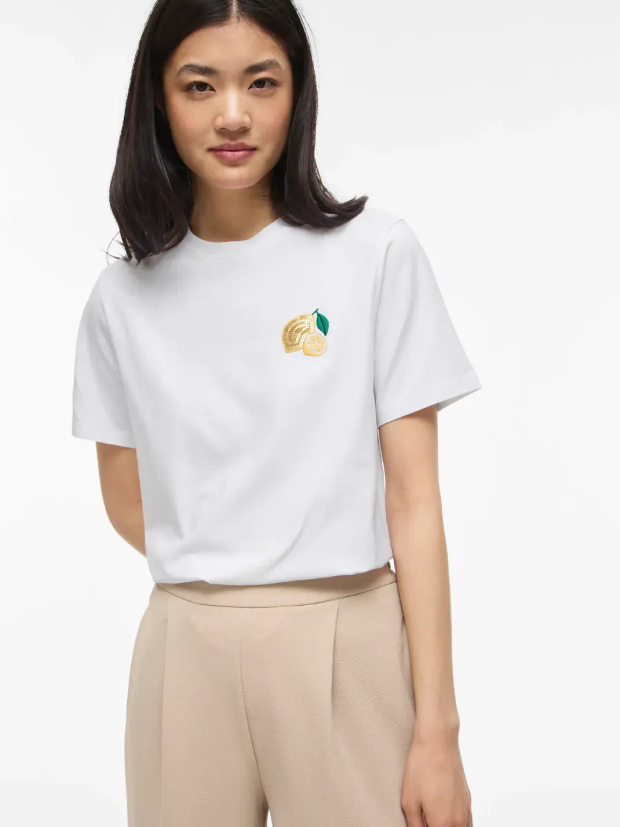  VINORA S/S T-SHIRT WHITE SEQUINS