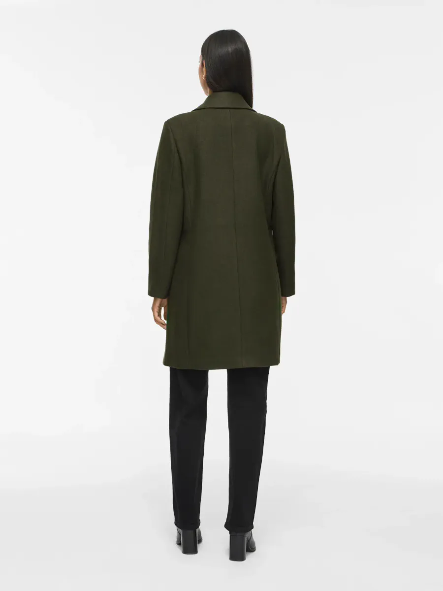VICLAUDIA BUTTON COAT FORREST NIGHT MELANGE
