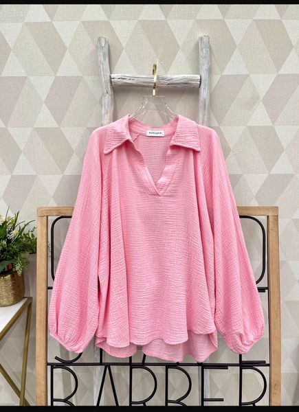 Hovedbilde BIANCA V NECK SKJORTE PINK