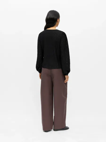 Hovedbilde OBJLAILA L/S V-NECK TOP BLACK