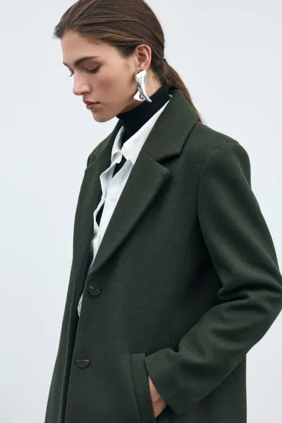 Hovedbilde VICLAUDIA BUTTON COAT FORREST NIGHT MELANGE