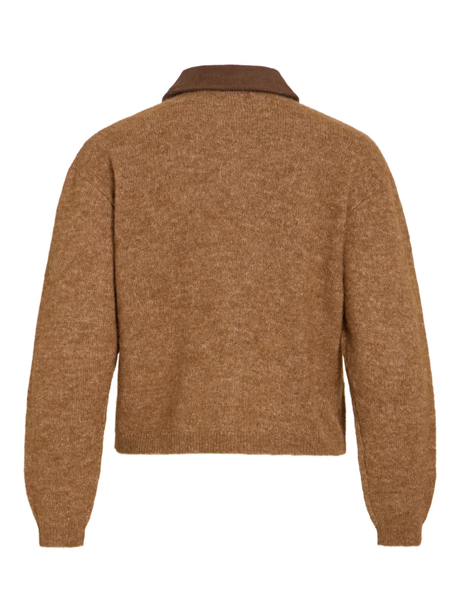 VICIPA COLLAR L/S KNIT CARDIGAN