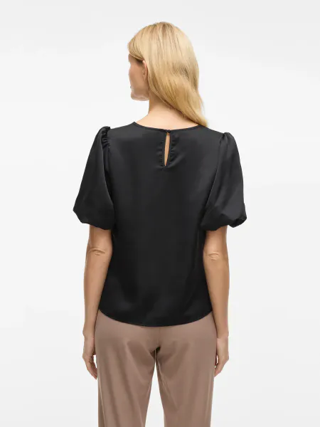 Hovedbilde VIELLETTE 2/4 SATIN PUFF TOP BLACK