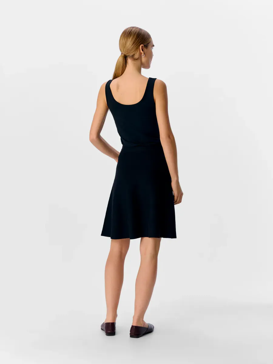 OBJREYNARD HW SHORT KNIT SKIRT BLACK
