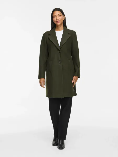 Hovedbilde VICLAUDIA BUTTON COAT FORREST NIGHT MELANGE