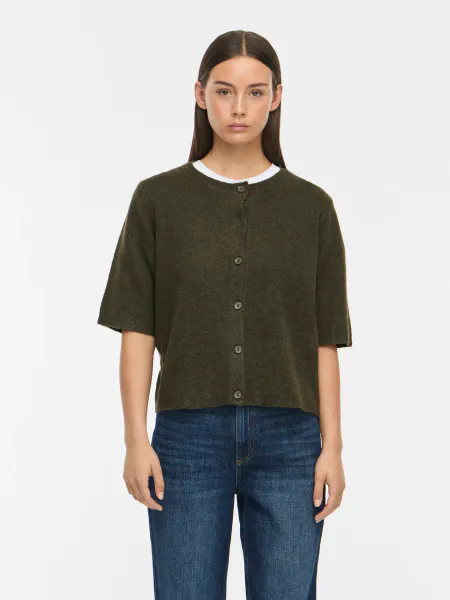 Hovedbilde VILIGA 2/4 O-NECK KNIT CARDIGAN FORREST NIGHT