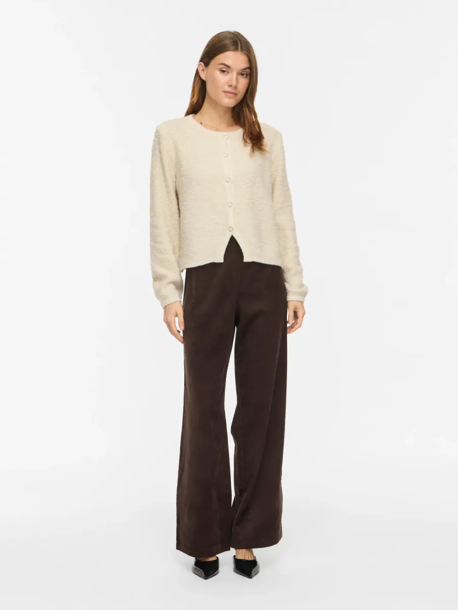 VIPIGGA O-NECK L/S KNIT JACKET BIRCH