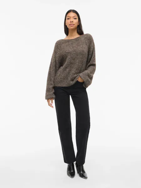 Hovedbilde VIMARLEY L/S EMB KNIT PULLOVER FALCON MELANGE